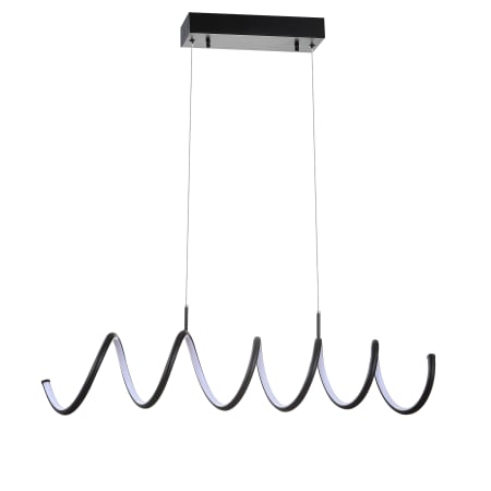 JONATHAN Y Lighting Ali 31" Wide LED Linear Chandelier Black