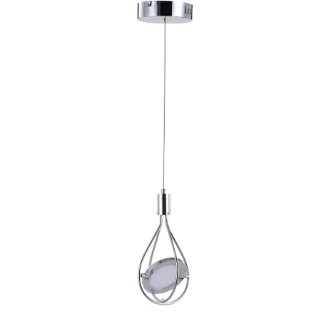 JONATHAN Y Lighting Orion 6" Wide LED Mini Pendant Chrome