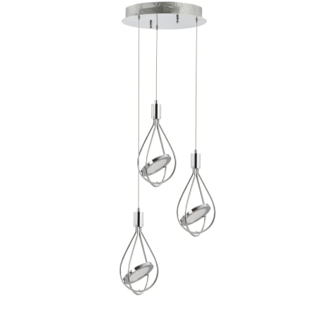 JONATHAN Y Lighting Orion 3 Light 12" Wide LED Multi Light Pendant Chrome