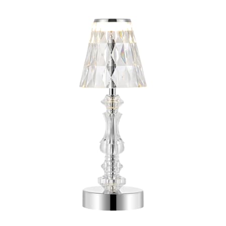 JONATHAN Y Lighting Lillian 13" Tall LED Buffet Table Lamp Clear / Chrome