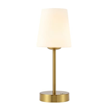 JONATHAN Y Lighting Carson 13" Tall LED Buffet Table Lamp Brass Gold