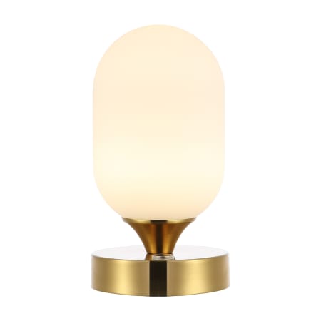 JONATHAN Y Lighting Eli 8" Tall LED Buffet Table Lamp Brass Gold