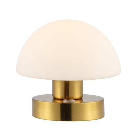 JONATHAN Y Lighting Zoe 6" Tall LED Buffet Table Lamp Brass Gold