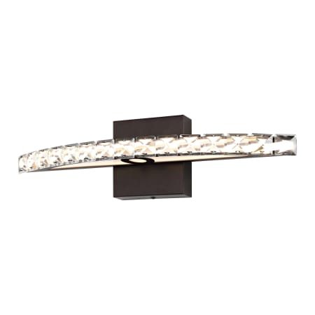 JONATHAN Y Lighting Alyson 18" Wide LED Bath Bar Oil Rubbed Bronze / Clear
