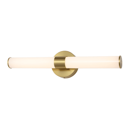 JONATHAN Y Lighting Brooks 2 Light 21" Wide LED Bath Bar Brass Gold / White