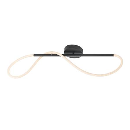 JONATHAN Y Lighting Alessio 33" Wide LED Semi-Flush Linear Ceiling Fixture Black