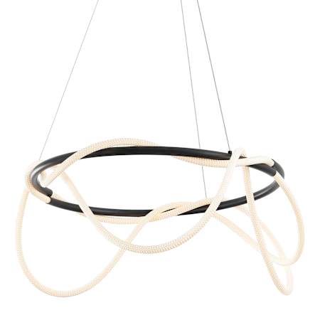 JONATHAN Y Lighting Lisette 25" Wide LED Abstract Chandelier Black