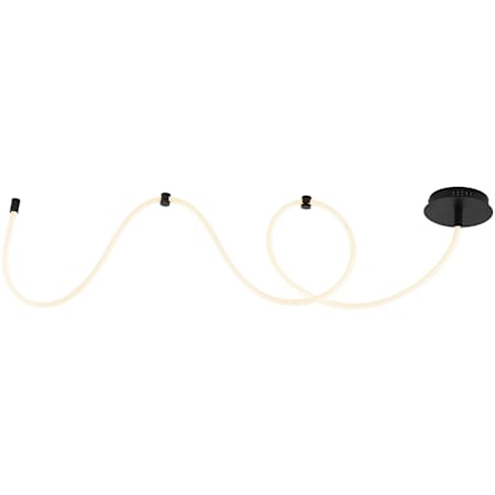 JONATHAN Y Lighting Serafina 95" Wide LED Semi-Flush Linear Ceiling Fixture Black