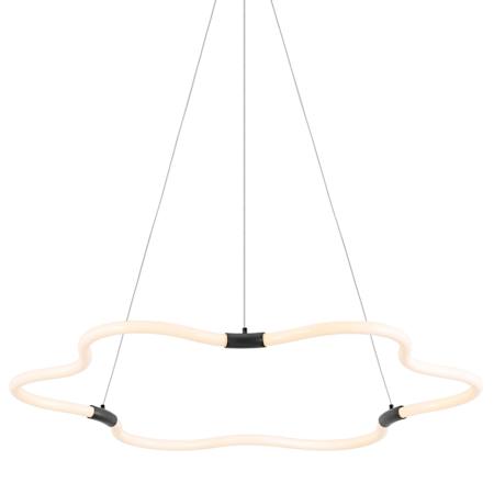 JONATHAN Y Lighting Nuvola 32" Wide LED Abstract Chandelier Black