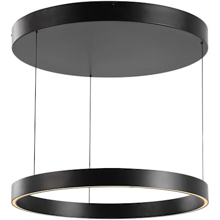 JONATHAN Y Lighting Jense 24" Wide LED Suspension Pendant Black