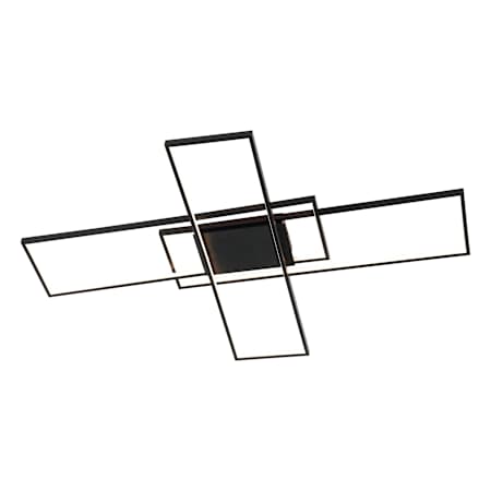 JONATHAN Y Lighting Palco 39" Wide LED Semi-Flush Ceiling Fixture Black
