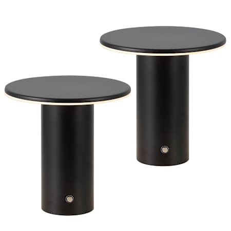 JONATHAN Y Lighting Gio 8" Tall LED Novelty Table Lamp - Set of 2 Black