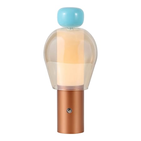 JONATHAN Y Lighting Evonne 11" Tall LED Novelty Table Lamp Blue / Copper / Amber