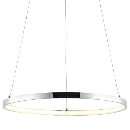JONATHAN Y Lighting Bradley 16" Wide LED Suspension Pendant Chrome