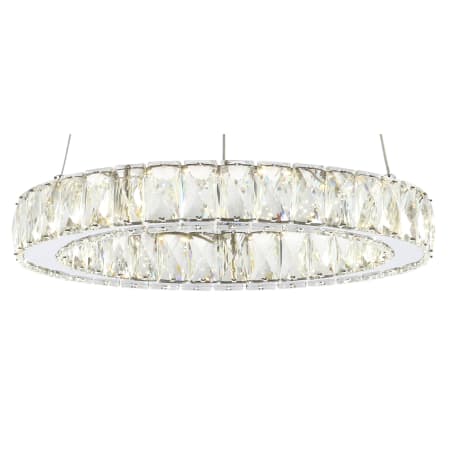 JONATHAN Y Lighting Reese 16" Wide LED Crystal Pendant Chrome