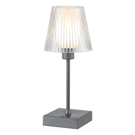 JONATHAN Y Lighting Porcini 13" Tall LED Buffet Table Lamp Gray