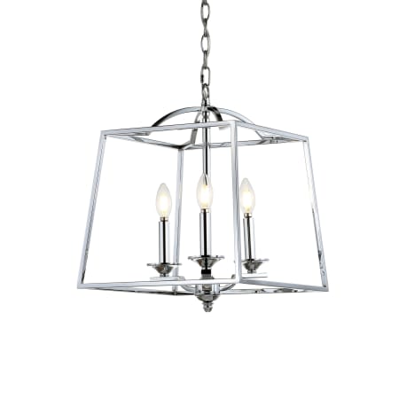 JONATHAN Y Lighting Gloria 3 Light 15" Wide LED Taper Candle Pendant Chrome