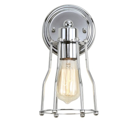 JONATHAN Y Lighting Evelyn Single Light 10" Tall Bathroom Sconce Chrome