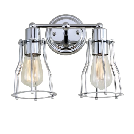 JONATHAN Y Lighting Evelyn 2 Light 13" Wide Bathroom Vanity Light Chrome