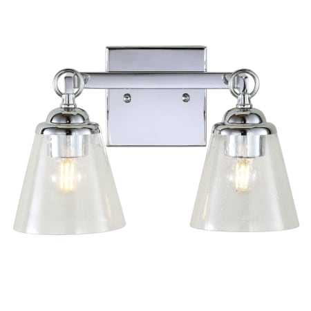JONATHAN Y Lighting Marion 2 Light 13" Wide Bathroom Vanity Light Chrome