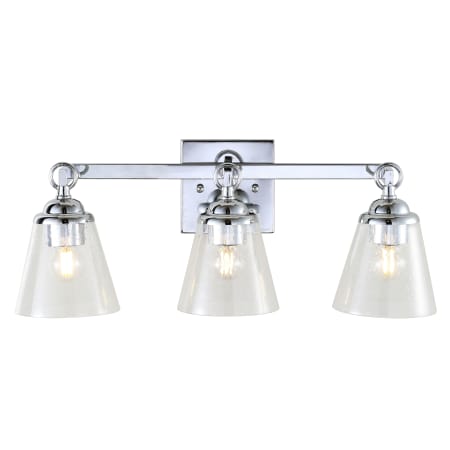 JONATHAN Y Lighting Marion 3 Light 21" Wide Bathroom Vanity Light Chrome