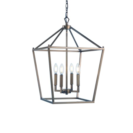 JONATHAN Y Lighting Pagoda 4 Light 16" Wide LED Taper Candle Pendant Antique Gold