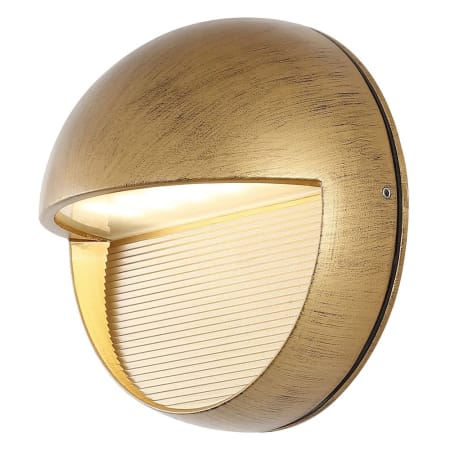 JONATHAN Y Lighting Orbe 6" Tall LED Wall Sconce Antique Gold