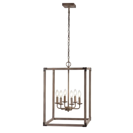 JONATHAN Y Lighting Magnolia 6 Light 16" Wide LED Pendant Brown