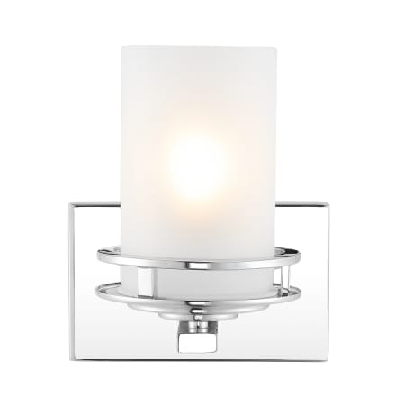 JONATHAN Y Lighting Fairfax 9" Tall LED Bathroom Sconce Chrome