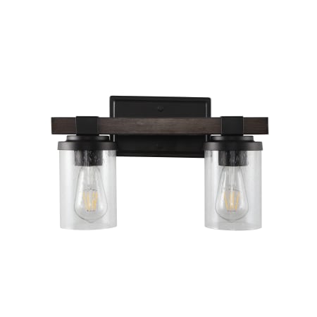 JONATHAN Y Lighting Bungalow 2 Light 15" Wide LED Bathroom Vanity Light Oil Rubbed Bronze