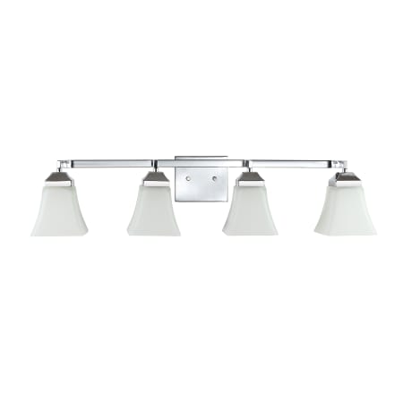 JONATHAN Y Lighting Staunton 4 Light 33" Wide LED Bathroom Vanity Light Chrome