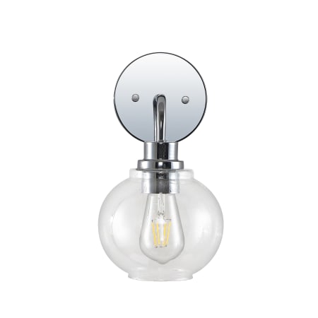 JONATHAN Y Lighting Sandrine 12" Tall LED Bathroom Sconce Chrome