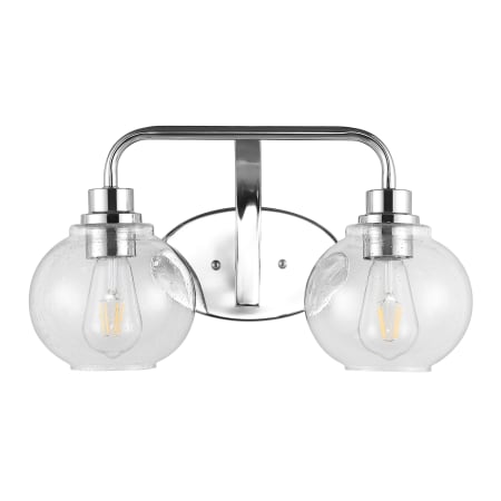 JONATHAN Y Lighting Sandrine 2 Light 18" Wide LED Bathroom Vanity Light Chrome