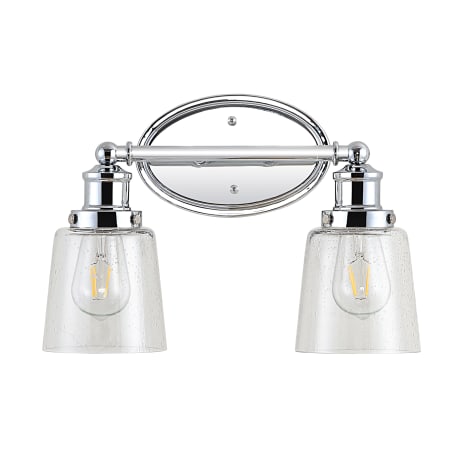 JONATHAN Y Lighting Beverly 2 Light 15" Wide LED Bathroom Vanity Light Chrome