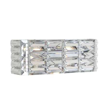 JONATHAN Y Lighting Evelyn 2 Light 18" Wide LED Bath Bar Chrome