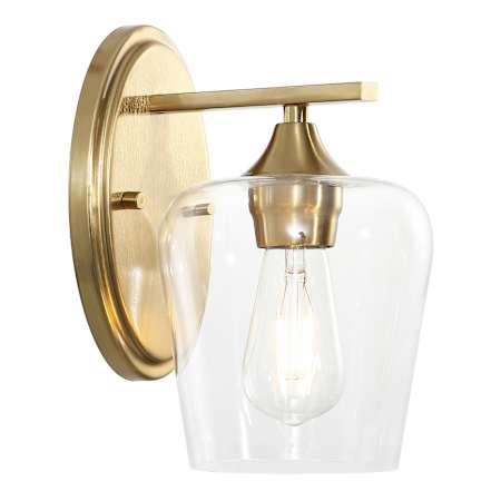 JONATHAN Y Lighting Jayne 6" Wide LED Bathroom Sconce Brass Gold