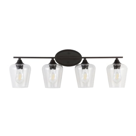 JONATHAN Y Lighting Jayne 4 Light 32" Wide LED Bathroom Vanity Light Oil Rubbed Bronze