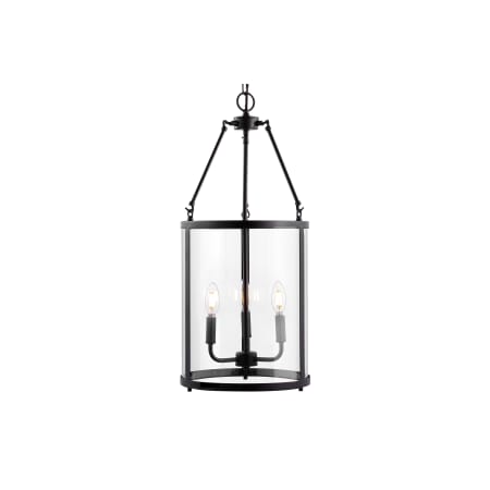 JONATHAN Y Lighting Kinsley 12" Wide LED Taper Candle Pendant Oil Rubbed Bronze / Clear