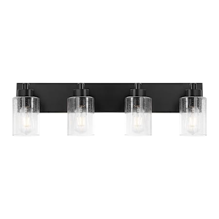 JONATHAN Y Lighting Irving 4 Light 28" Wide LED Vanity Light Black