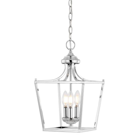 JONATHAN Y Lighting Camden 3 Light 10" Wide LED Taper Candle Mini Pendant Chrome