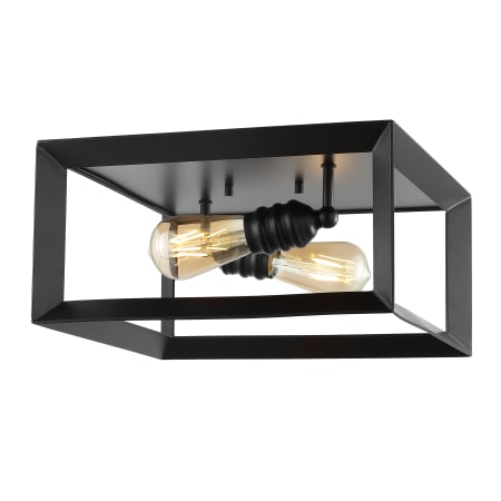 JONATHAN Y Lighting Marfa 2 Light 7" Wide LED Flush Mount Ceiling Fixture Oil Rubbed Bronze