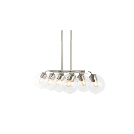 JONATHAN Y Lighting Julian 8 Light 34" Wide LED Linear Pendant Nickel