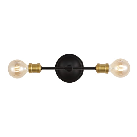 JONATHAN Y Lighting Jaxon 2 Light 13" Wide LED Vanity Light Oil Rubbed Bronze / Brass Gold