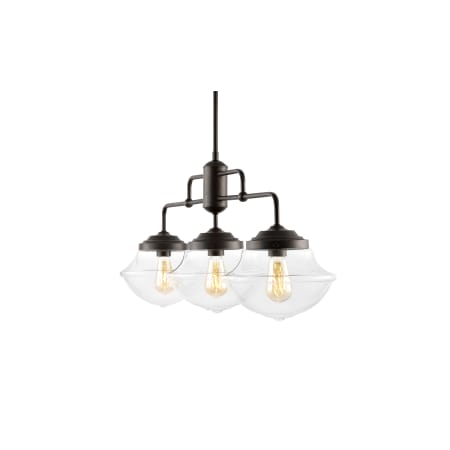 JONATHAN Y Lighting Avery 3 Light 38" Wide LED Linear Pendant Oil Rubbed Bronze