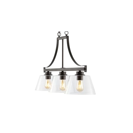 JONATHAN Y Lighting Jayden 3 Light 36" Wide LED Linear Pendant Oil Rubbed Bronze