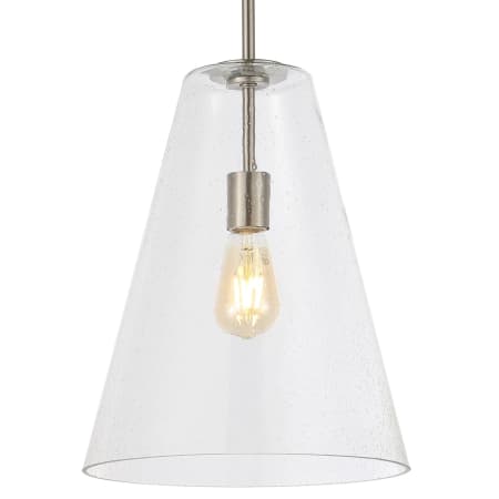 JONATHAN Y Lighting Arlo 12" Wide LED Pendant Nickel