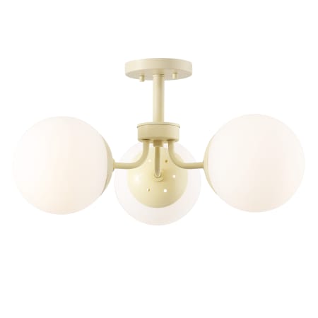 JONATHAN Y Lighting Olivier 3 Light 24" Wide LED Semi-Flush Ceiling Fixture Beige