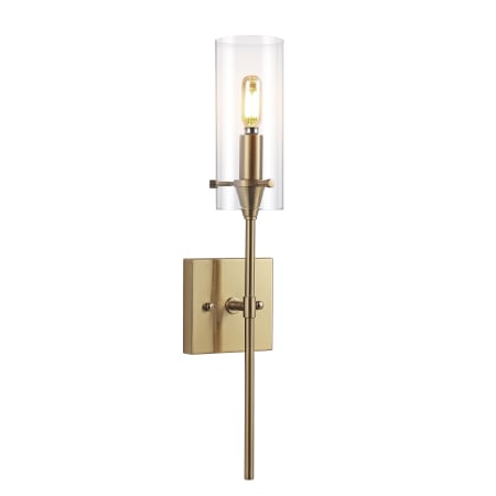 JONATHAN Y Lighting Cato 21" Tall LED Bathroom Sconce Brass Gold