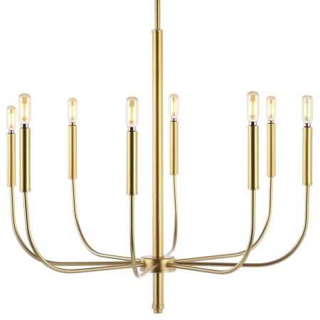 JONATHAN Y Lighting Amoros 8 Light 28" Wide LED Candle Style Chandelier Gold Painting