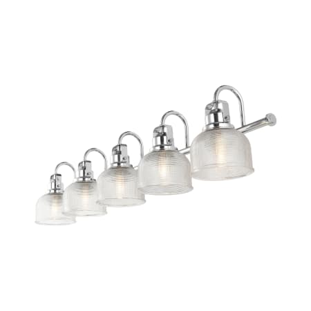 JONATHAN Y Lighting Virginia 5 Light 43" Wide LED Vanity Light Chrome